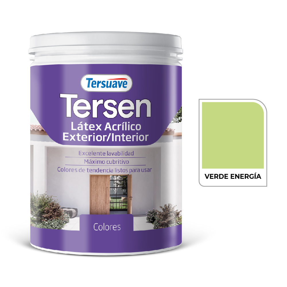 Latex Exterior-Interior Tersen Verde Energia 1 L