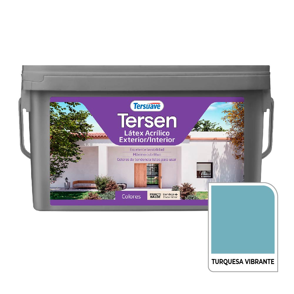 Latex Exterior-Interior Tersen Turquesa Vibrante 4 L